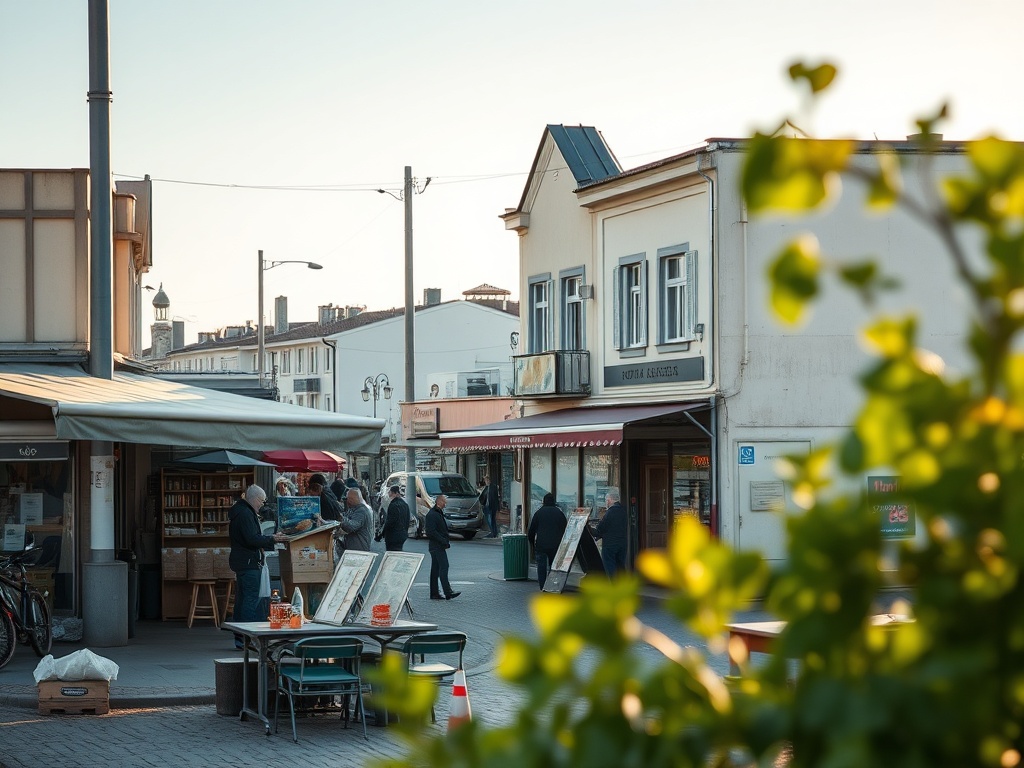 Mapa z zaznaczonym Kołobrzegiem i symbolami inwestycji finansowanych z funduszy europejskich