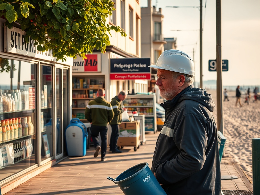 Wizualizacja nowoczesnego dworca kolejowego w Kołobrzegu po przebudowie, podkreślająca inwestycje i rozwój miasta.